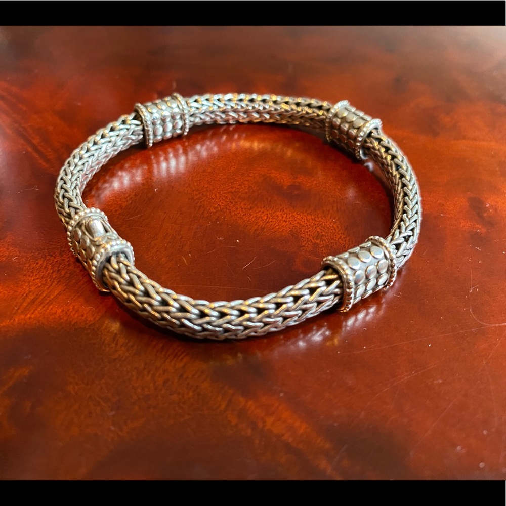 John Hardy Sterling Silver Station Bracelet.